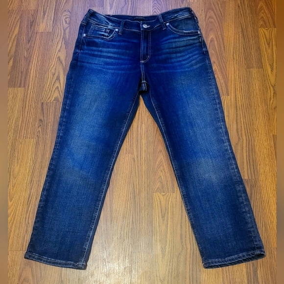 Silver jeans Avery Capri Women's Blue Denim W33/L25 A25 - Picture 1 of 10